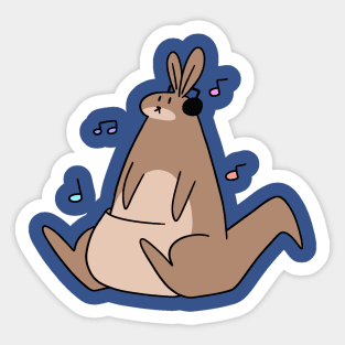 Headphones Kangaroo Sticker